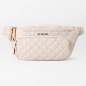 MZ Wallace Sling bag in pale pink.